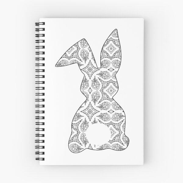 Item preview, Easter Bunny Behind with Big Round Tail | Mandala Pattern Bun designed and sold by Rabbitti.