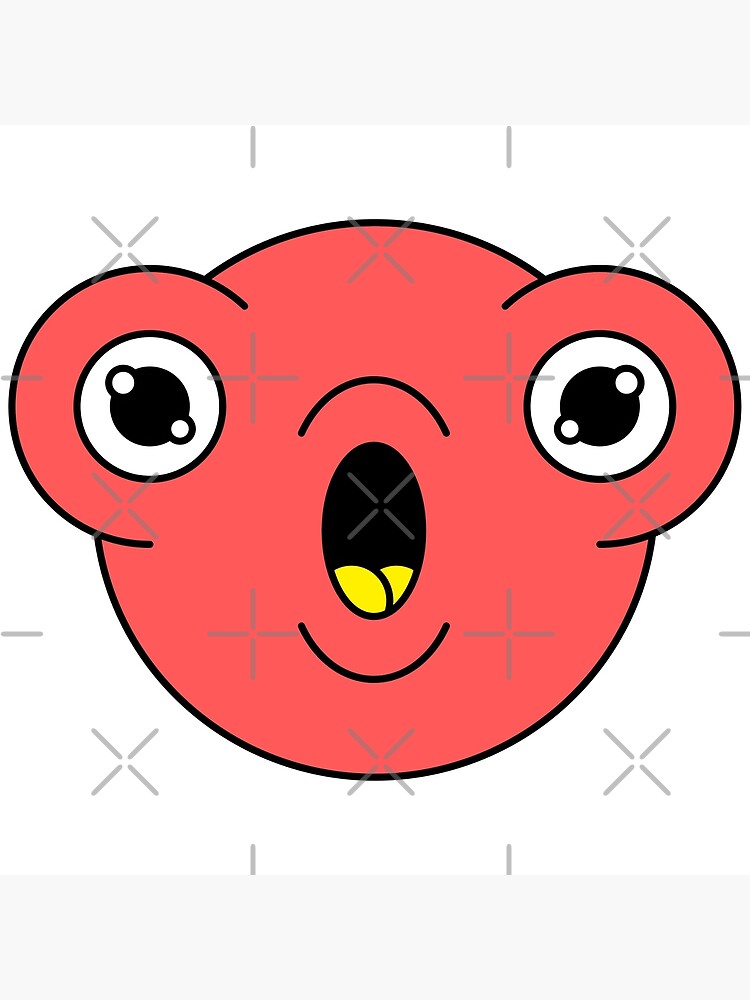 surprised-red-cute-monster-emoji-photographic-print-for-sale-by