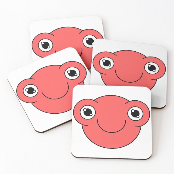 Item preview, Happy Red Cute Monster Emoji designed and sold by PosterpartyCo.