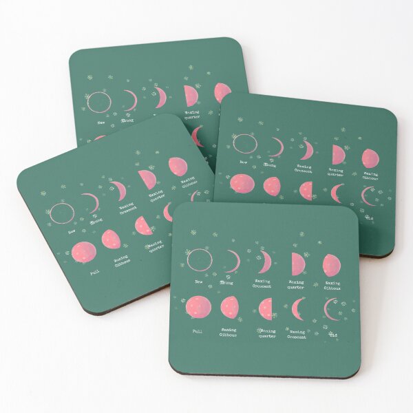 Item preview, Mushmoon - phases of the moon mushrooms designed and sold by Louisa Currier.
