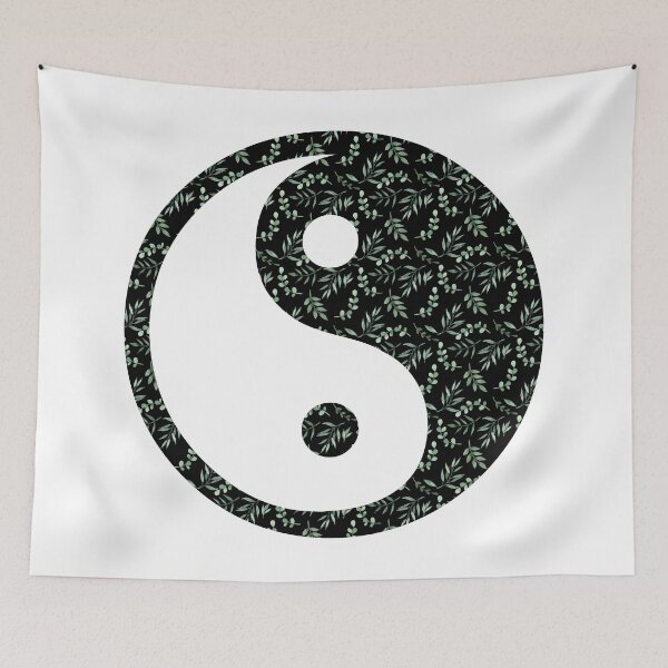 Item preview, Yin Yang with eucalyptus leaves designed and sold by adiosmillet.