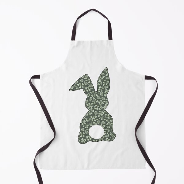 Item preview, Easter Bunny Behind with Big Round Tail | Sage Floral Leaf Bun designed and sold by Rabbitti.