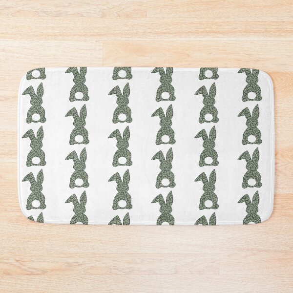 Item preview, Easter Bunny Behind with Big Round Tail | Sage Floral Leaf Bun designed and sold by Rabbitti.