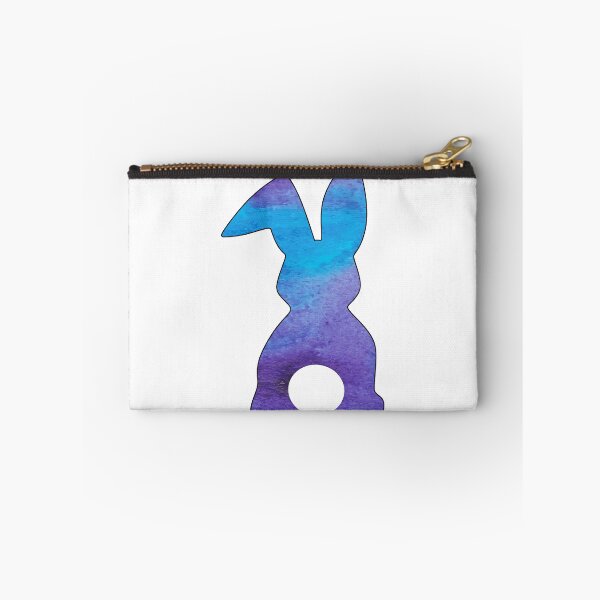 Item preview, Easter Bunny Behind with Big Round Tail | Purple and Blue Watercolor Bun designed and sold by Rabbitti.