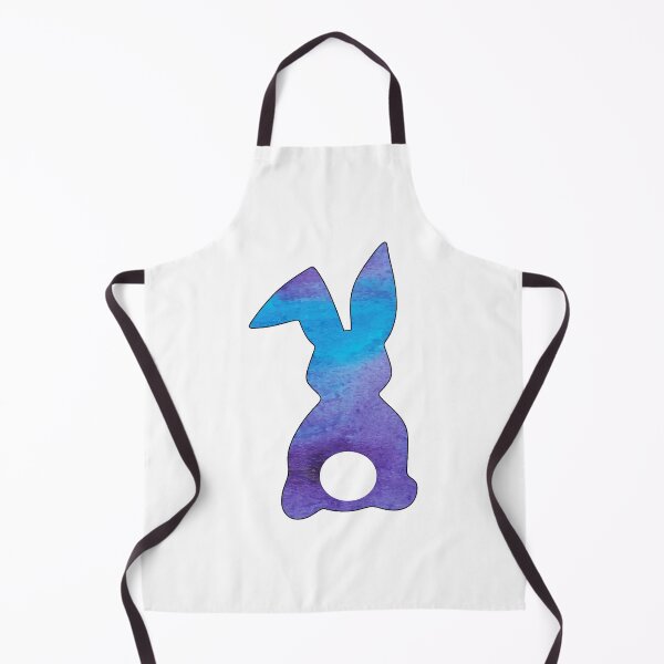 Item preview, Easter Bunny Behind with Big Round Tail | Purple and Blue Watercolor Bun designed and sold by Rabbitti.