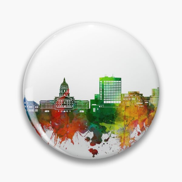 Item preview, topeka skyline watercolor designed and sold by BekimART2.