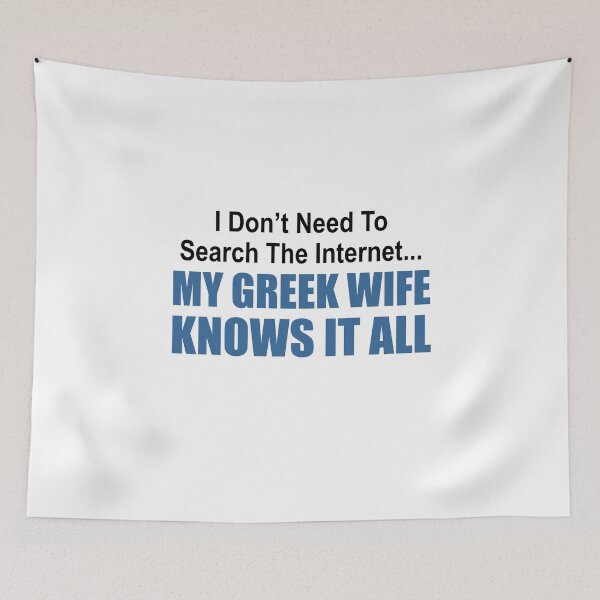 Item preview, Greek Wife Knows It All designed and sold by jaycartoonist.