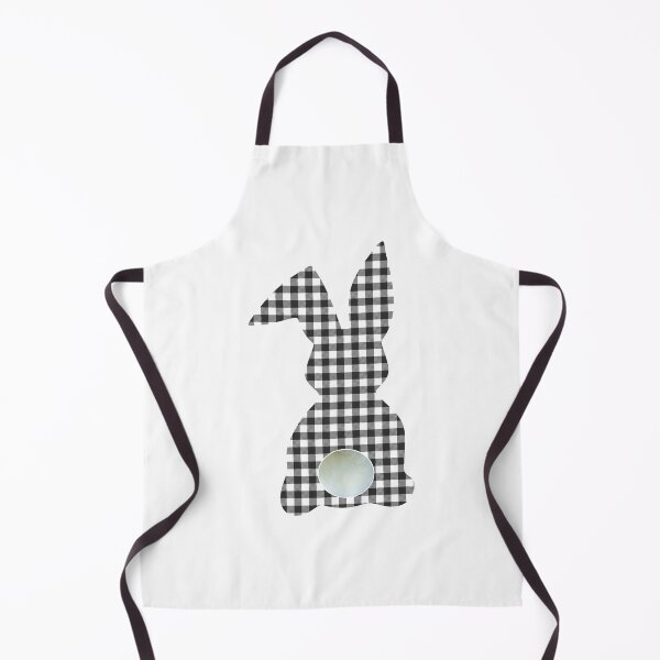 Item preview, Easter Bunny Behind with Big Round Tail | Black and White Plaid Bun designed and sold by Rabbitti.
