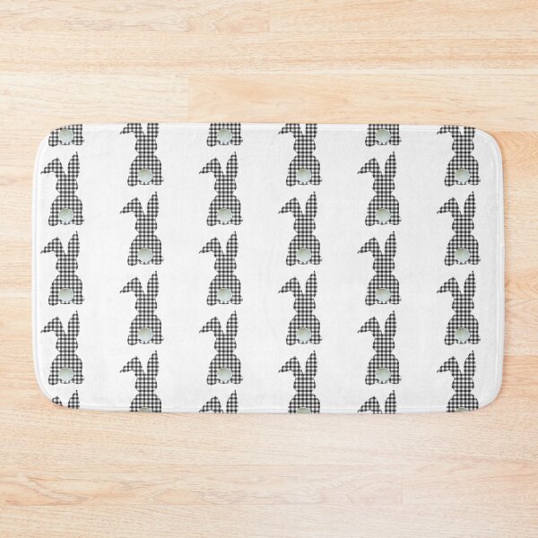 Item preview, Easter Bunny Behind with Big Round Tail | Black and White Plaid Bun designed and sold by Rabbitti.