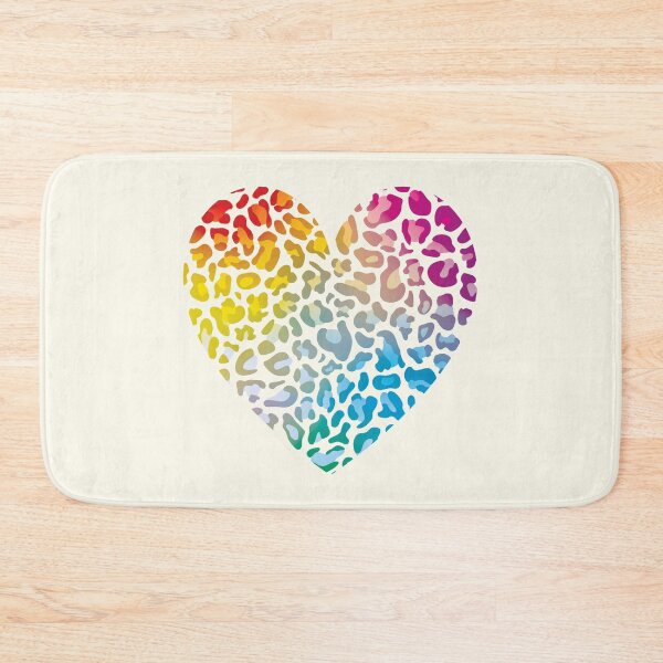 Item preview, Rainbow Ombre Leopard Print Heart designed and sold by UBUCO.