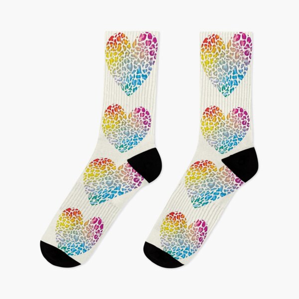 Item preview, Rainbow Ombre Leopard Print Heart designed and sold by UBUCO.