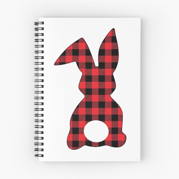 Item preview, Easter Bunny Behind with Big Round Tail | Red Buffalo Plaid Bun designed and sold by Rabbitti.