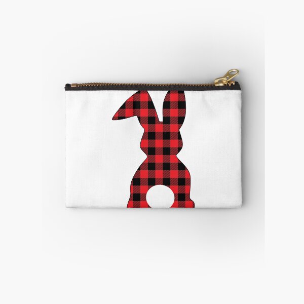 Item preview, Easter Bunny Behind with Big Round Tail | Red Buffalo Plaid Bun designed and sold by Rabbitti.