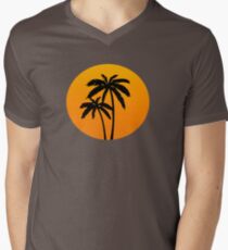 Palm Trees Sunset Men's V-Neck T-Shirt