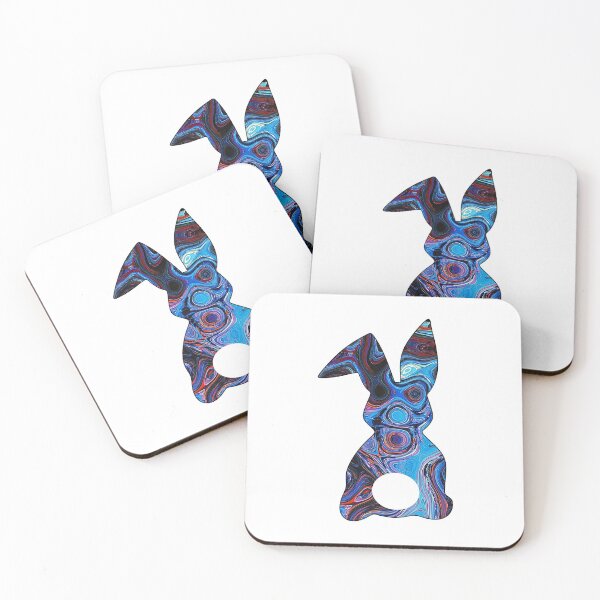 Item preview, Easter Bunny Behind with Big Round Tail | Blue Swirl Bun designed and sold by Rabbitti.