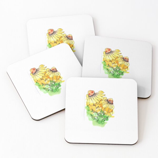 Item preview, Brown Eyed Susan Flower Original Watercolor and Pen Illustration  designed and sold by PencilandBrush.