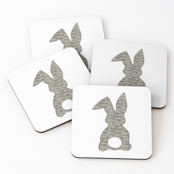 Item preview, Easter Bunny Behind with Big Round Tail | Light Green Camo Bun designed and sold by Rabbitti.