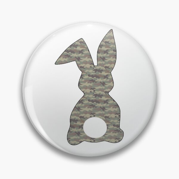 Item preview, Easter Bunny Behind with Big Round Tail | Light Green Camo Bun designed and sold by Rabbitti.