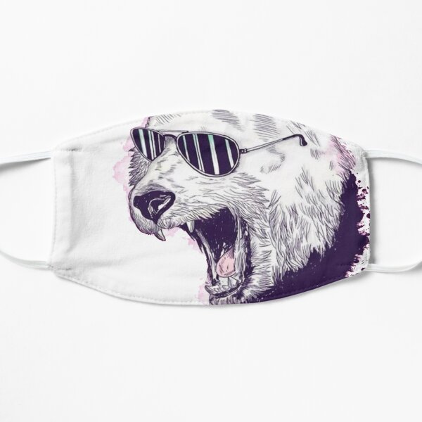 ornamental pattern with purple color Flat Mask