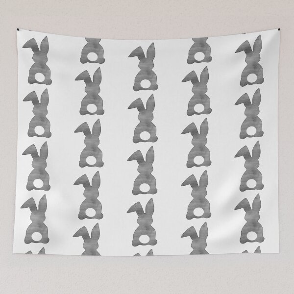 Item preview, Easter Bunny Behind with Big Round Tail | Gray Slate Bun designed and sold by Rabbitti.