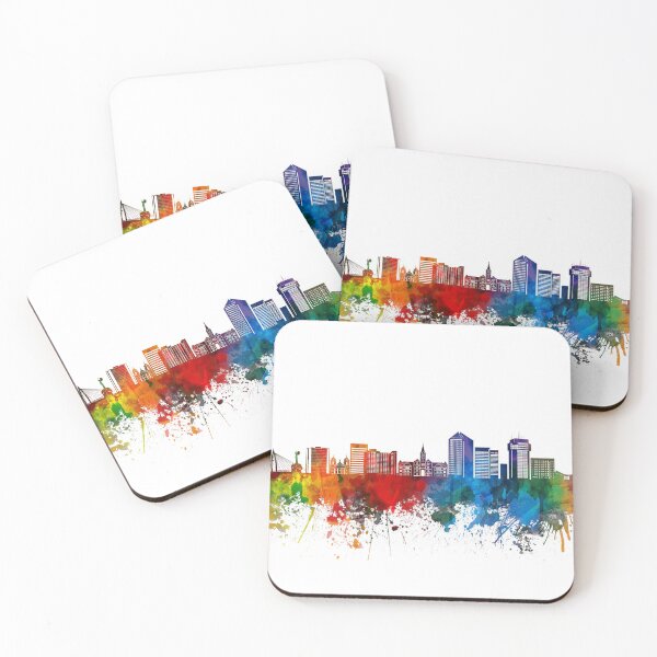 Item preview, wichita skyline watercolor designed and sold by BekimART2.