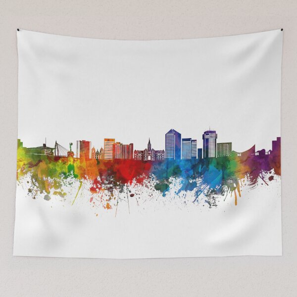 Item preview, wichita skyline watercolor designed and sold by BekimART2.