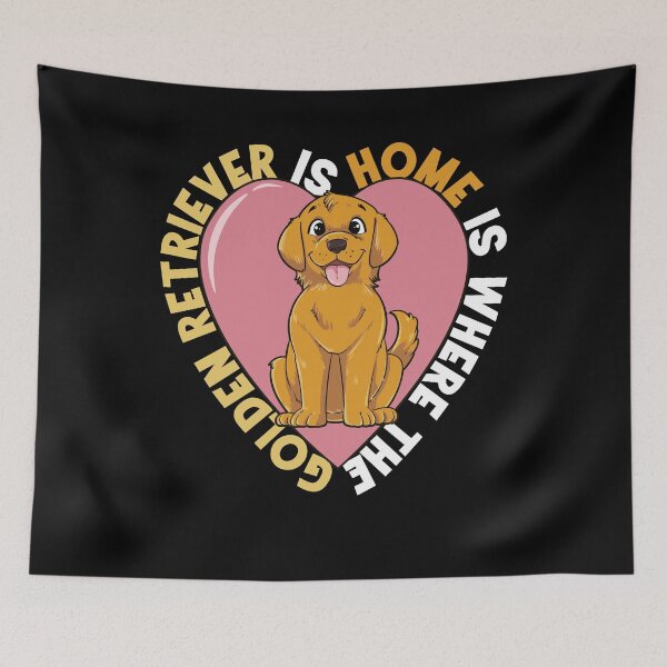 Item preview, Home is where the Golden Retriever is designed and sold by FalkDania.