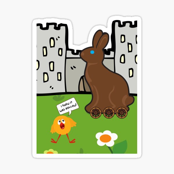 Trojan Bunny Sticker
