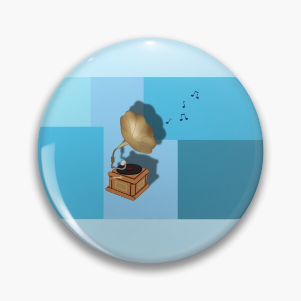 Item preview, Design of an old gramophone with background in blue tones designed and sold by Martapp.
