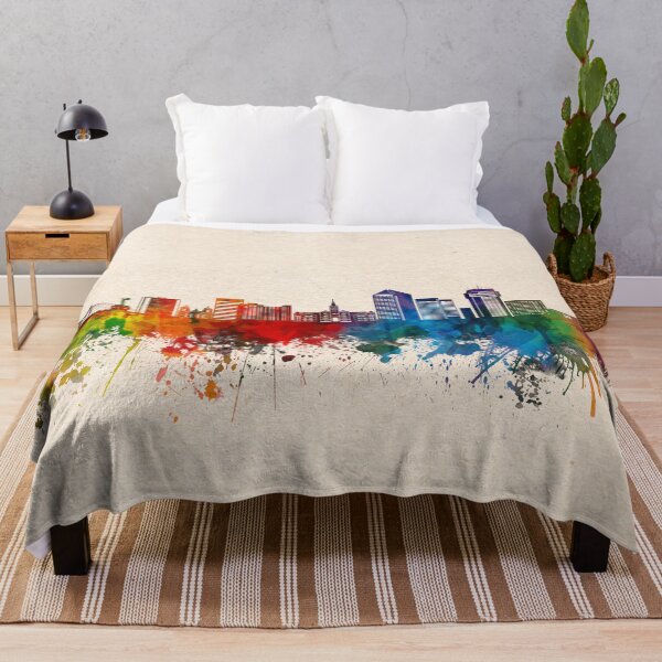 Item preview, wichita skyline watercolor 2 designed and sold by BekimART2.