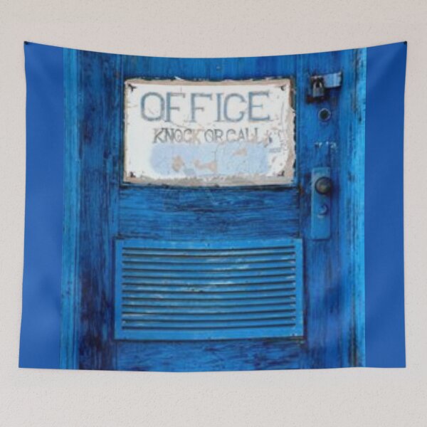 Item preview, BLUE DOOR MOTEL IN GREECE designed and sold by THE AMERICAN TEEVANGELIST.