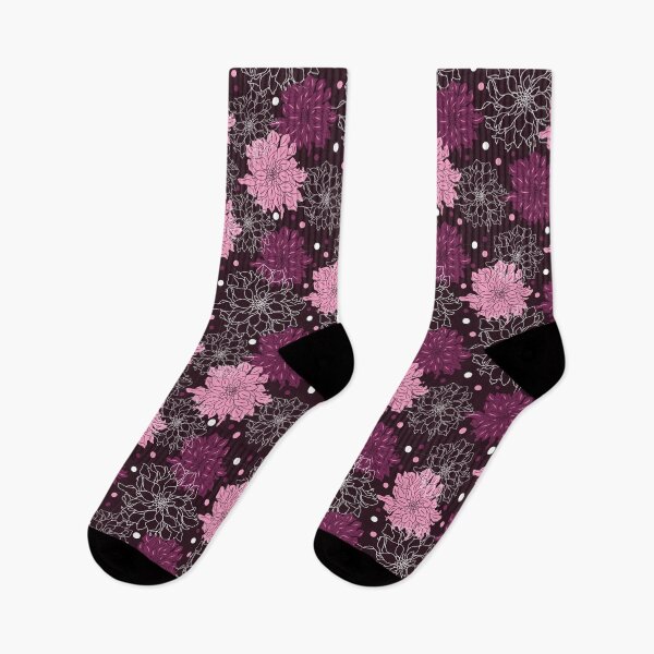 Item preview, Pattern with dahlia silhouettes  designed and sold by andrutza-design.