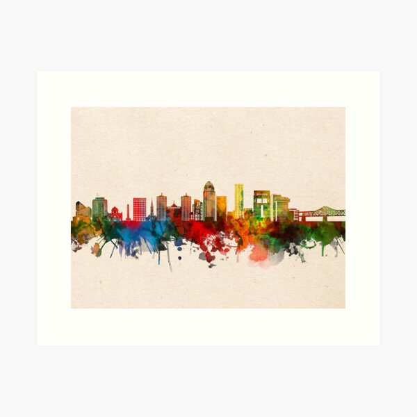 Item preview, louisville skyline watercolor 2 designed and sold by BekimART2.