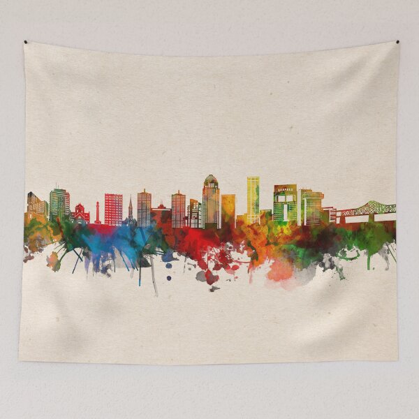 Item preview, louisville skyline watercolor 2 designed and sold by BekimART2.