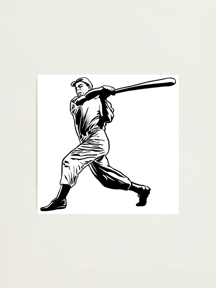 Vector Illustration Baseball Player Silhouette Hitting Ball Summer