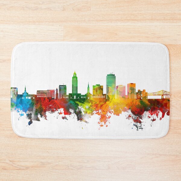 Item preview, baton rouge skyline watercolor designed and sold by BekimART2.