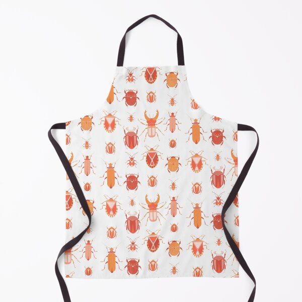 Item preview, Beetles in a row on white in orange colors  designed and sold by shushunya13.