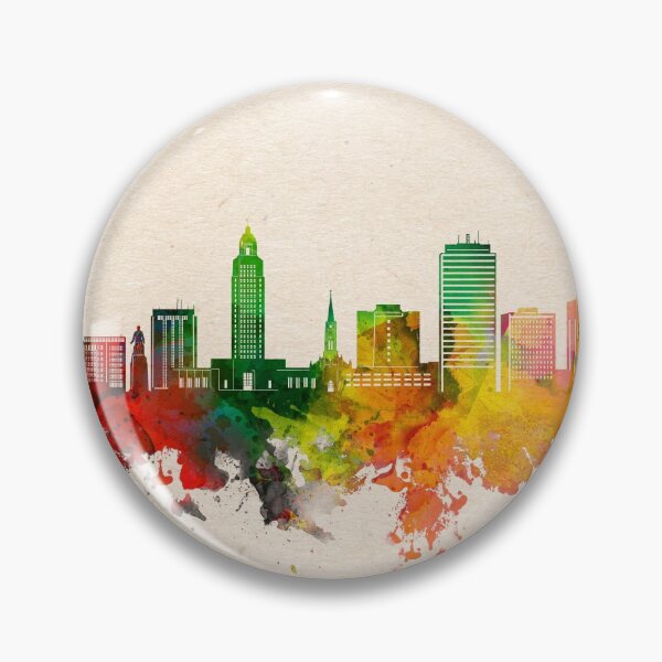 Item preview, baton rouge skyline watercolor 2 designed and sold by BekimART2.