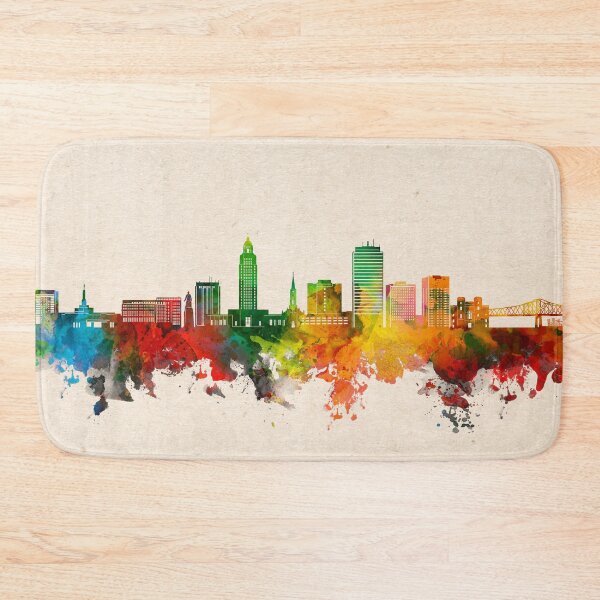 Item preview, baton rouge skyline watercolor 2 designed and sold by BekimART2.