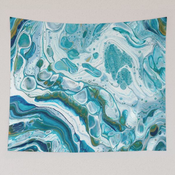Item preview, White Blue Marble Art designed and sold by BEyourself be.