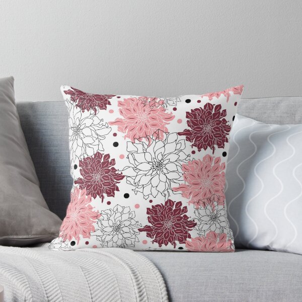 Item preview, Pattern with dahlia silhouettes designed and sold by andrutza-design.