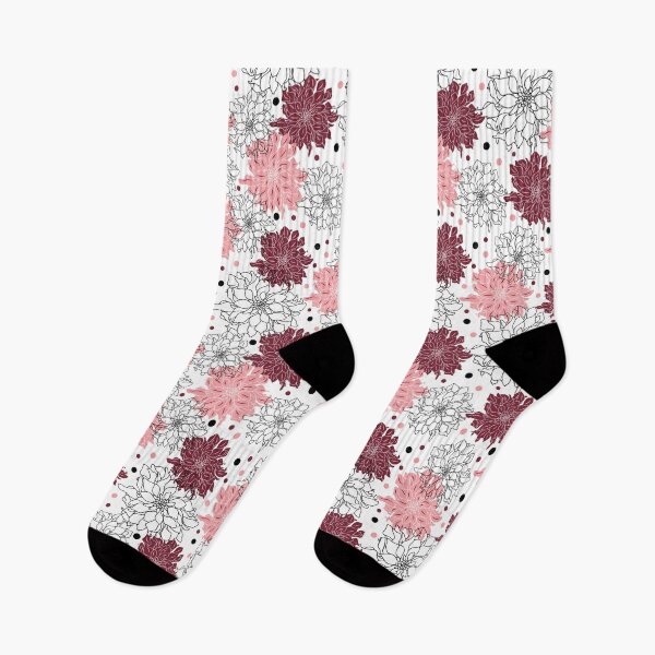 Item preview, Pattern with dahlia silhouettes designed and sold by andrutza-design.