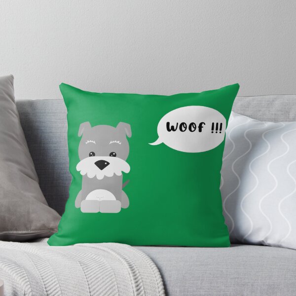Item preview, Hairy Schnauzer dog with large eyebrows and gray mustache, funny, with green background designed and sold by Martapp.
