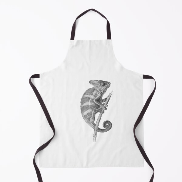 Item preview, Chameleon pencil drawing, Scientific illustration, black and white designed and sold by catnamedtiffany.