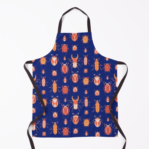 Item preview, Beetles in a row on dark blue in orange colors  designed and sold by shushunya13.