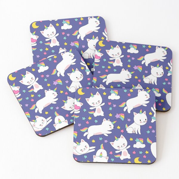 Item preview, Cute unicorn cats with rainbow colors patterns designed and sold by kokiii Designs.