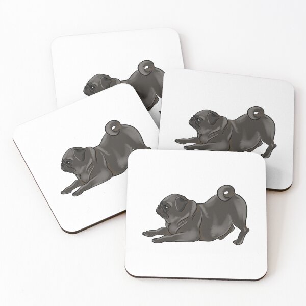 Item preview, Pug Downward Dog Yoga Poses Yoga Funny Illustration Inhale Exhale designed and sold by CreativeBu.