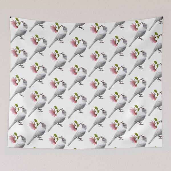 Item preview, White Jay with Rose designed and sold by catsclips.