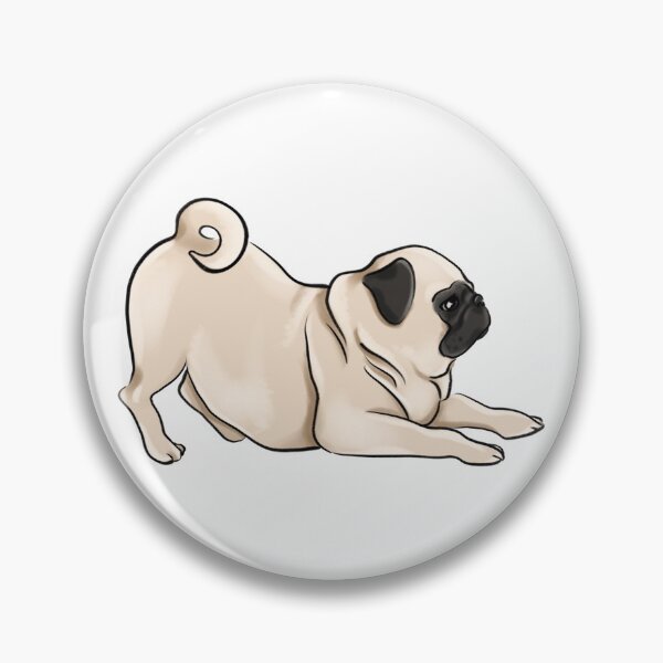 Item preview, Pug Downward Dog Yoga Poses Yoga Funny Illustration Inhale Exhale designed and sold by CreativeBu.