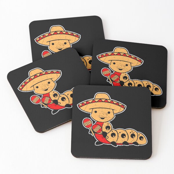 Item preview, Funny Mexican mariachi caterpillar with sombrero and maracas designed and sold by Mila1946.